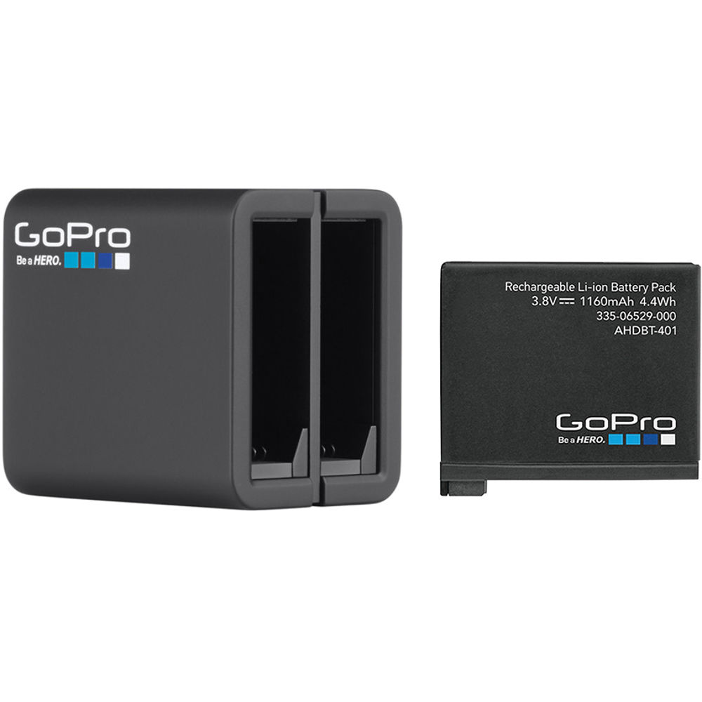 Gopro Dual Battery Charger With Battery For Hero4 Ahbbp 401 B H