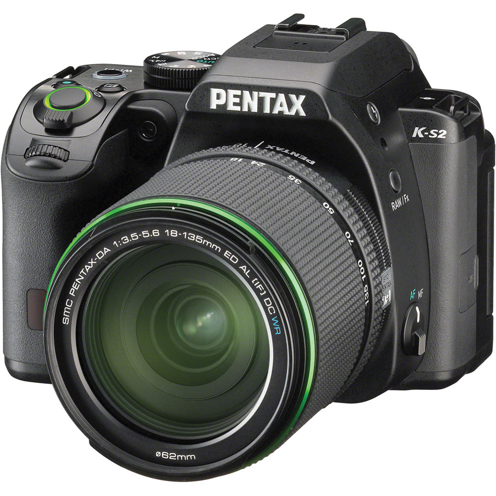 Black Pentax K-S2 18-135 mm Digital SLR Camera with Lens