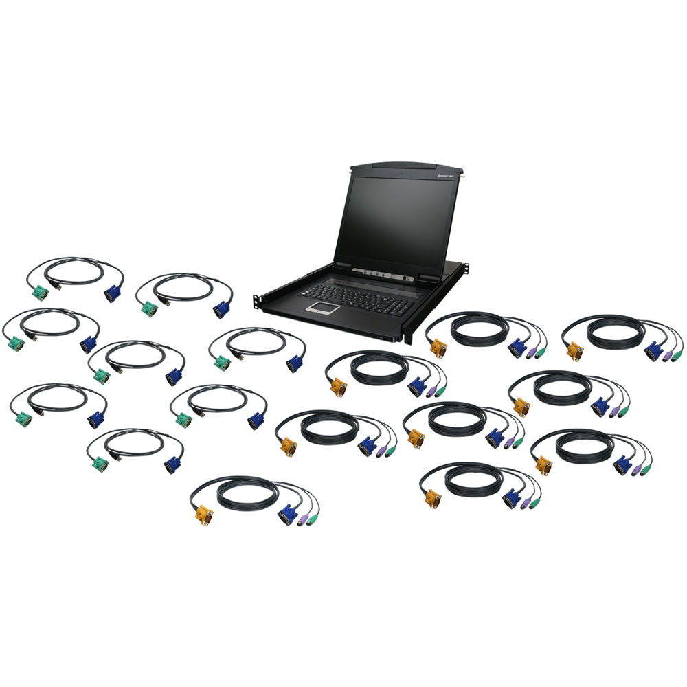 Iogear Gcl1916kitu 16 Port 19 Lcd Kvm Gcl1916kitu B H