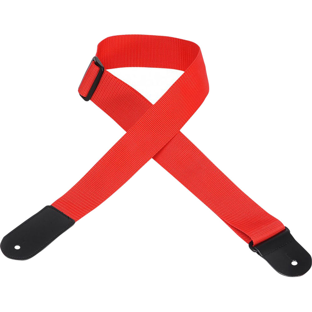 RED FLAME HEAVY DUTY GUITAR STRAP-FREE SHIPPING-LEATHER TRIM