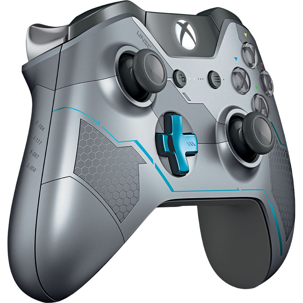 teal and grey xbox one controller