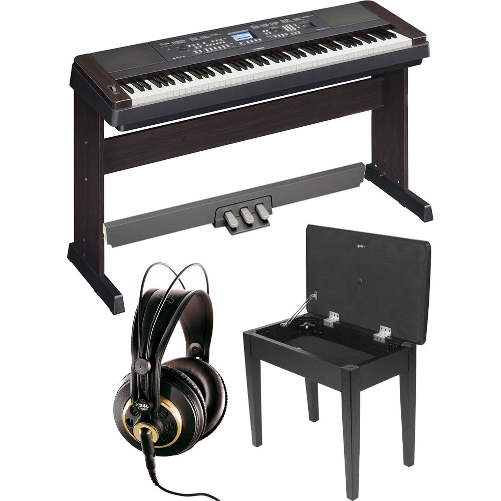/ Piano digital negro Yamaha dgx-650b/ 