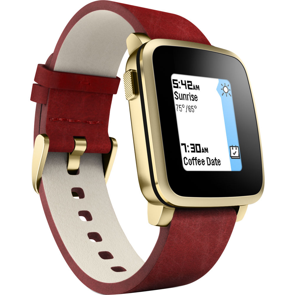 pebble time steel gold