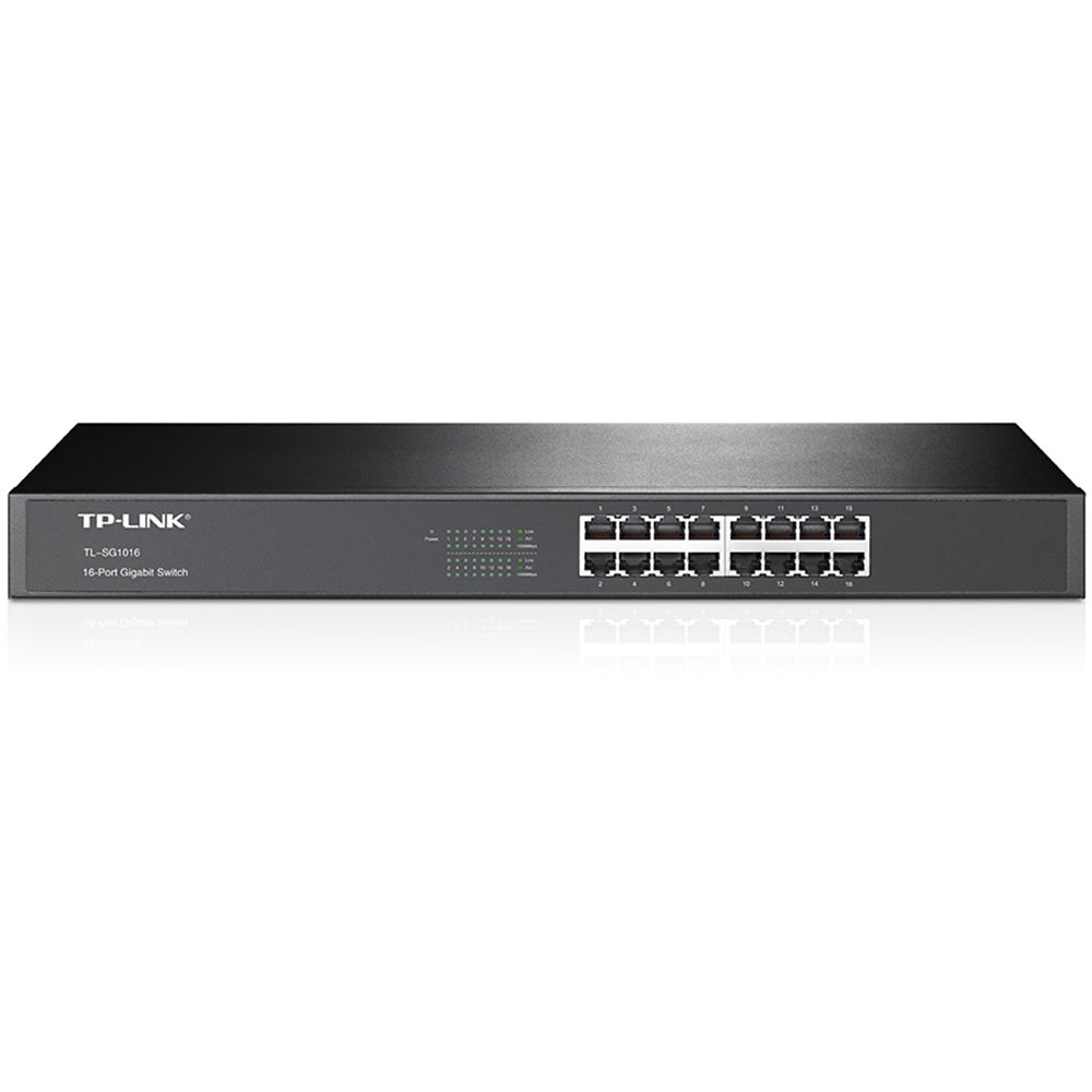 TP-Link 16-Port 10//100//1000Mbps Gigabit Ethernet Rackmount Switch TL-SG1016