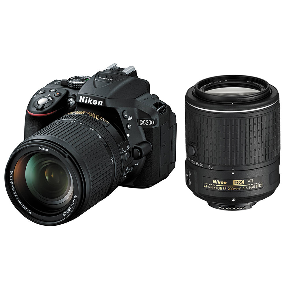 Nikon D5300 Dslr Camera 18 140mm Vr Lens Kit Nikon D5300 Dslr Camera With 18 140mm And 55 200mm Lenses Kit
