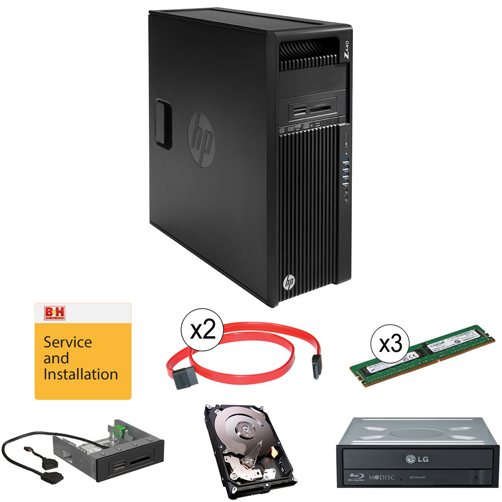 Hp Z440 F1m53ut Minitower Workstation Kit With Additional 24gb