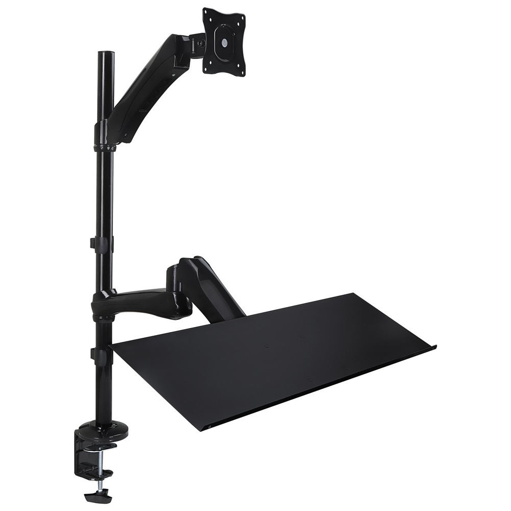 Mount It Sit Stand Desk Mount With Keyboard Mouse Tray Mi 7921