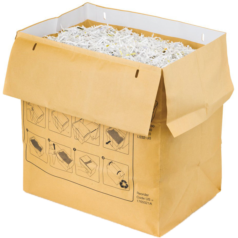Swingline Recyclable Paper Shredder Bag For Large Office Shredders 30 Gal Case Of 50