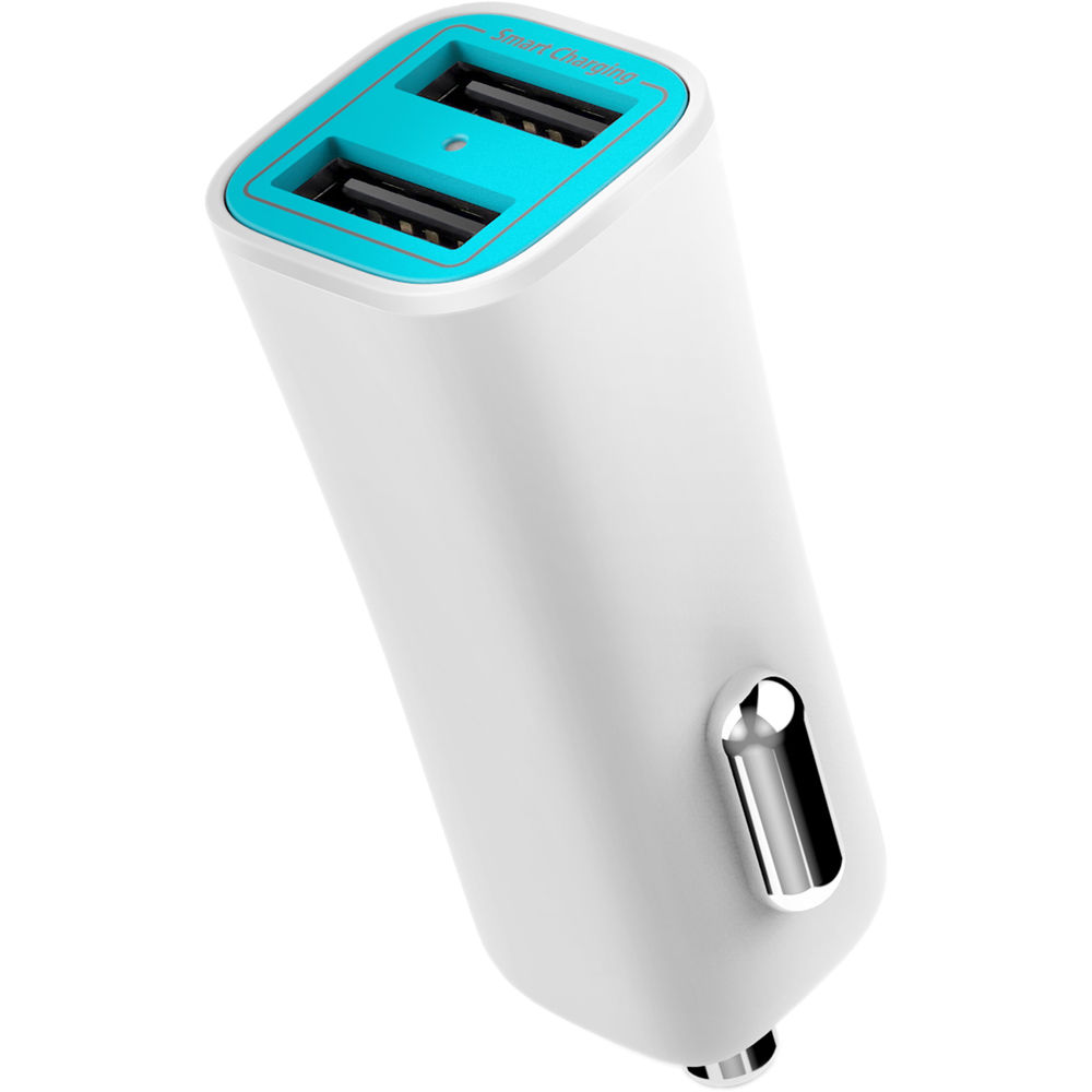 Iluv Mobiseal 2 Dual Port Usb Car Charger White Mobiseal2wh