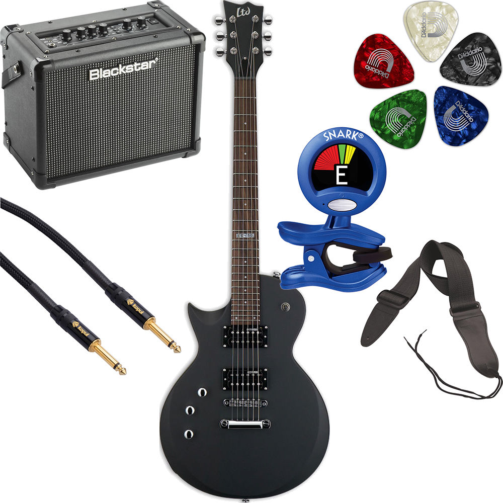 Esp Ltd Ec 50 Electric Guitar Starter Kit Left Handed Black