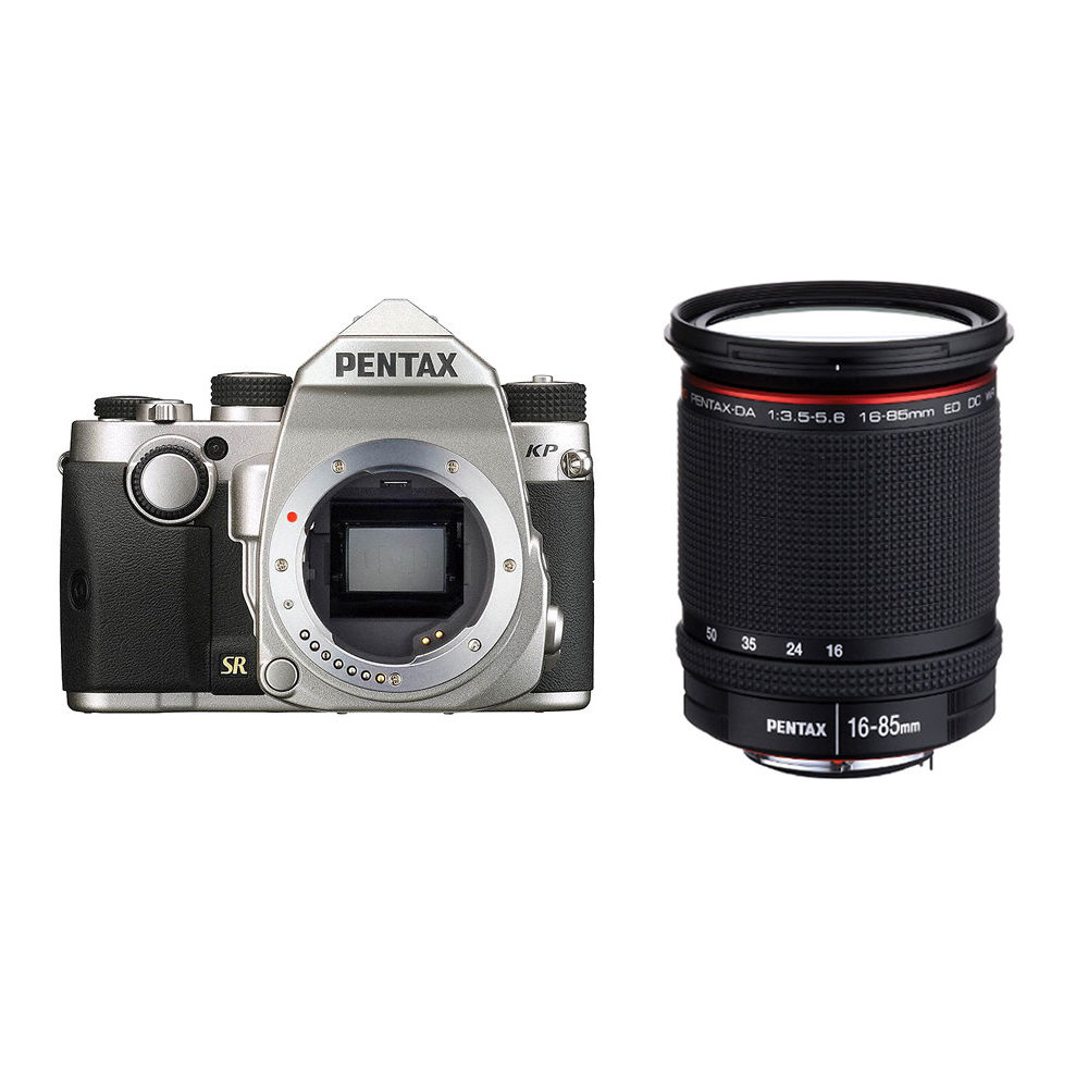 Pentax Kp Dslr Camera With 16 85mm Lens Kit Silver B H Photo