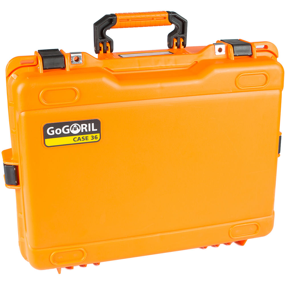 orange hard case luggage