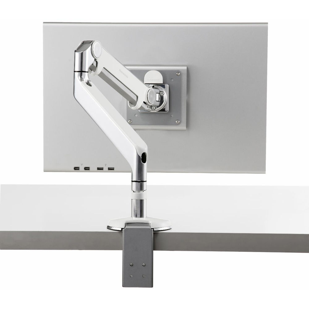 Humanscale M2 Chrome Finish Trim Clamp Mount White
