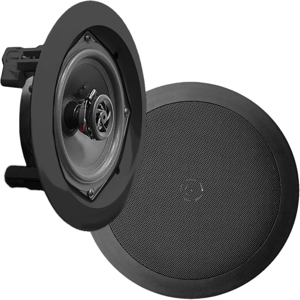 Photo 1 of Pyle Pro PDICRDBK 5.25" In-Wall/In-Ceiling 150W 2-Way Stereo Speakers (Pair, Black)