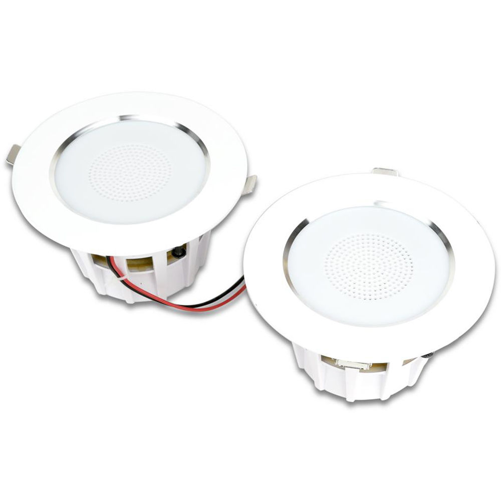 Pyle Pro Pdicbtl4 4 Bluetooth Ceiling Wall Speakers With Led Light Pair