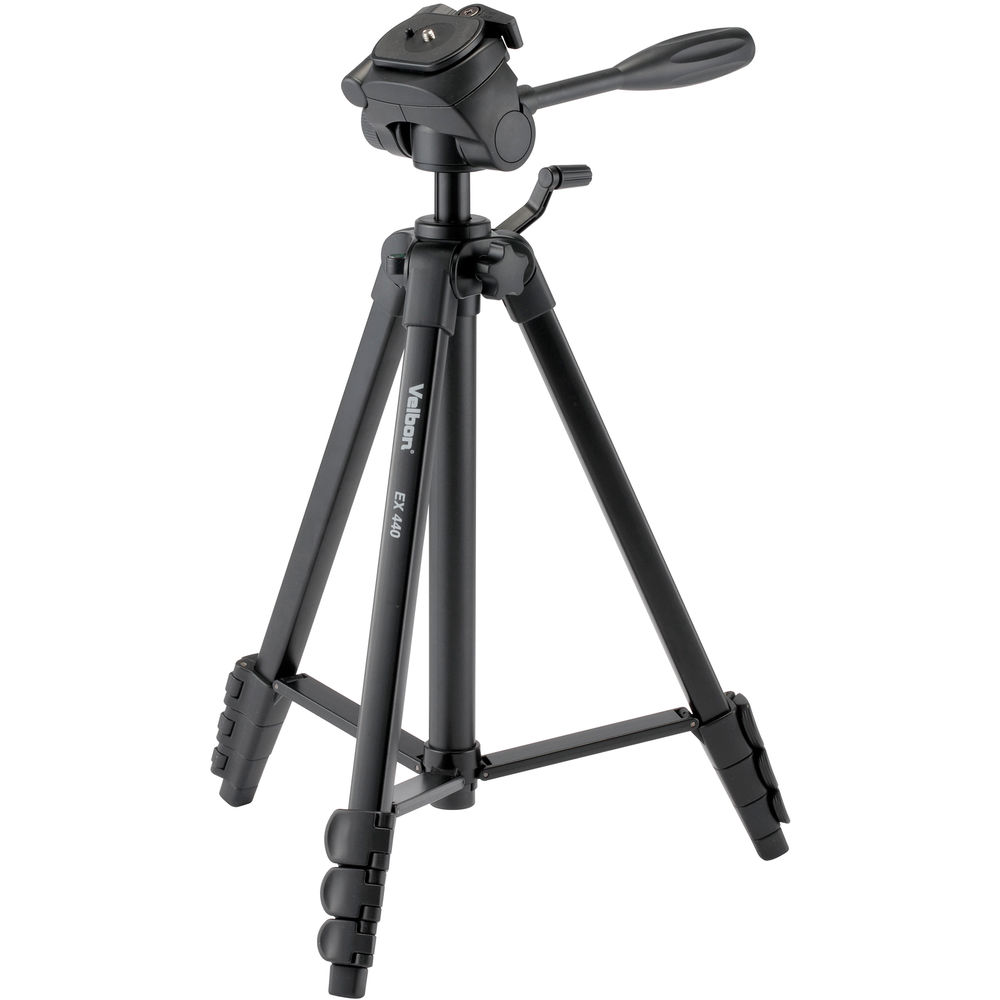 Velbon Ex 440 Aluminum Tripod With 3 Way Pan And Tilt Head