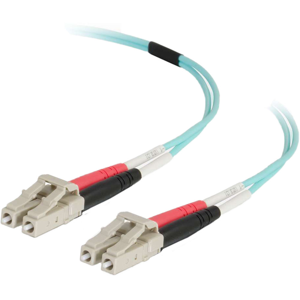 C2g 32 8 Lc Lc 50 125 Multimode Fiber Optic Cable Aqua 1006