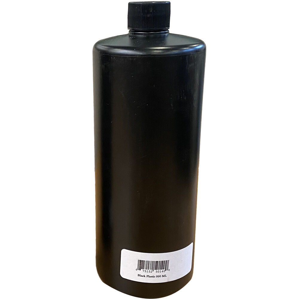 black plastic bottle