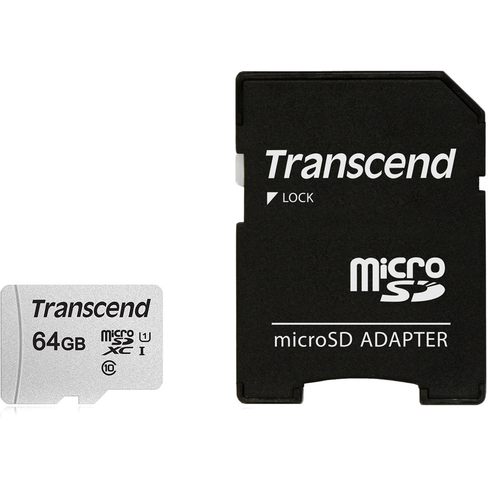 Transcend 64gb 300s Uhs I Microsdxc Memory Card Ts64gusd300s A