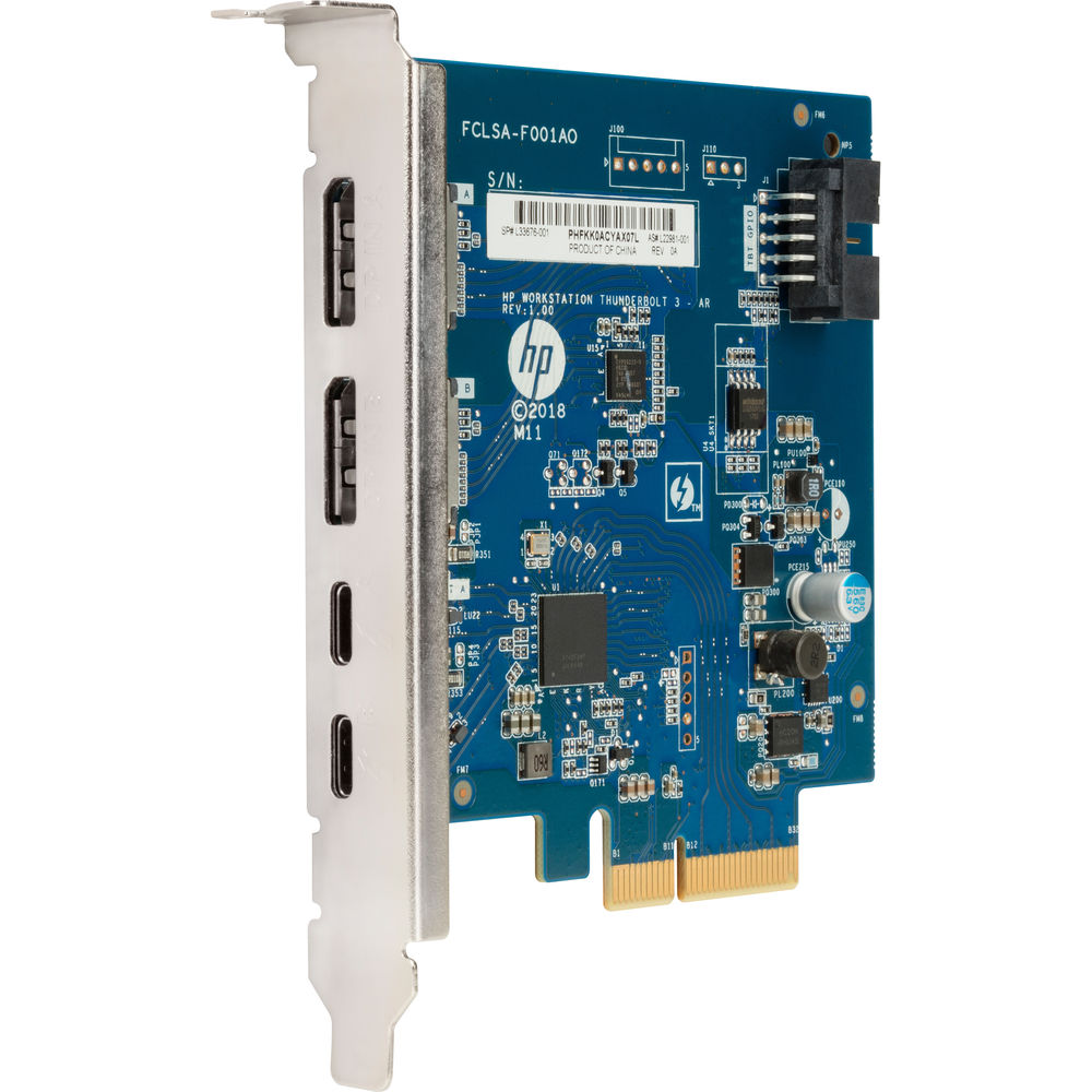 Hp Thunderbolt 3 Pcie 2 Port I O Card 3uu05aa B H Photo Video