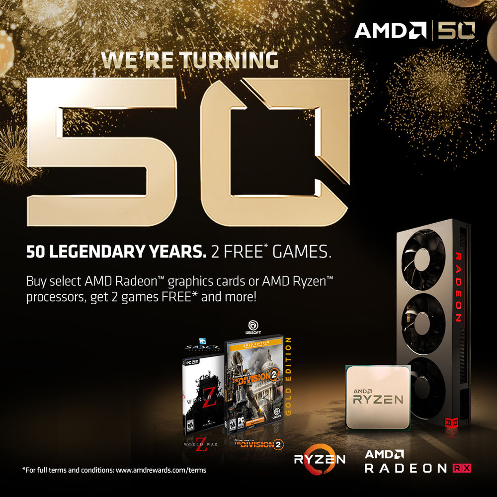 Amd 50th Anniversary Game Bundle Divwarz B H Photo Video