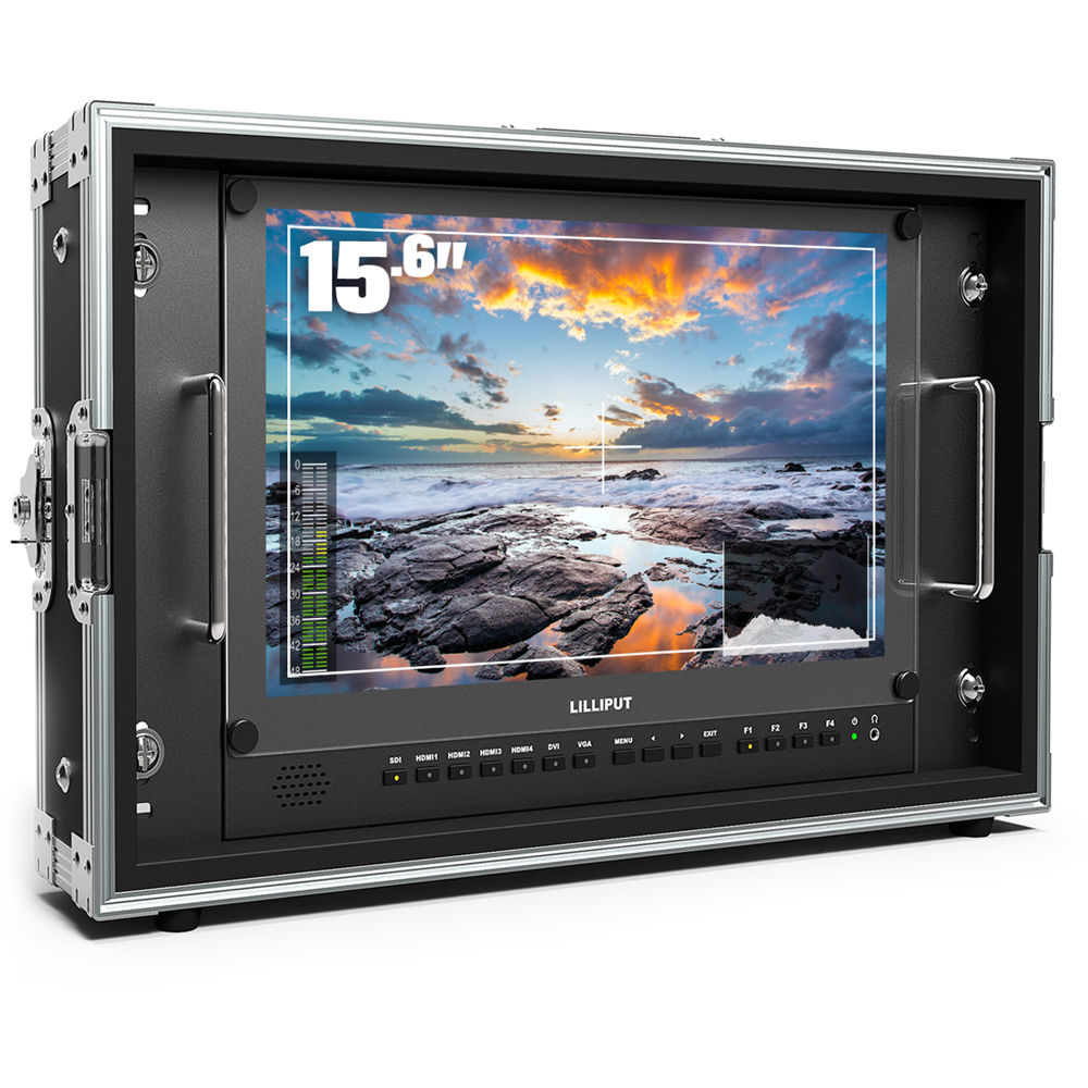 4x4K HDMI+V Mount+Carry-on Suitcase LILLIPUT BM280-6G Broadcast Ultra-HD Monitor 6G-SDI Loop