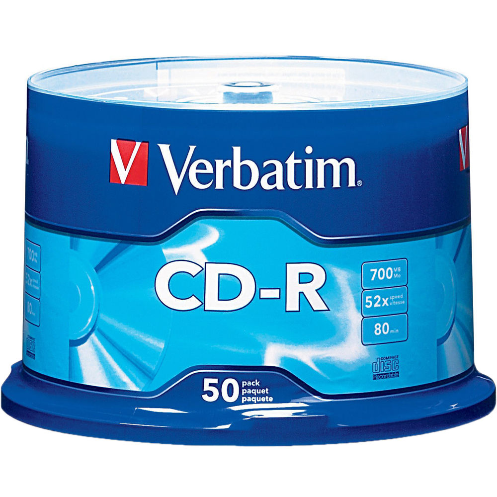 Verbatim Cd R 700mb Disc Spindle Pack Of 100 94554 B H Photo