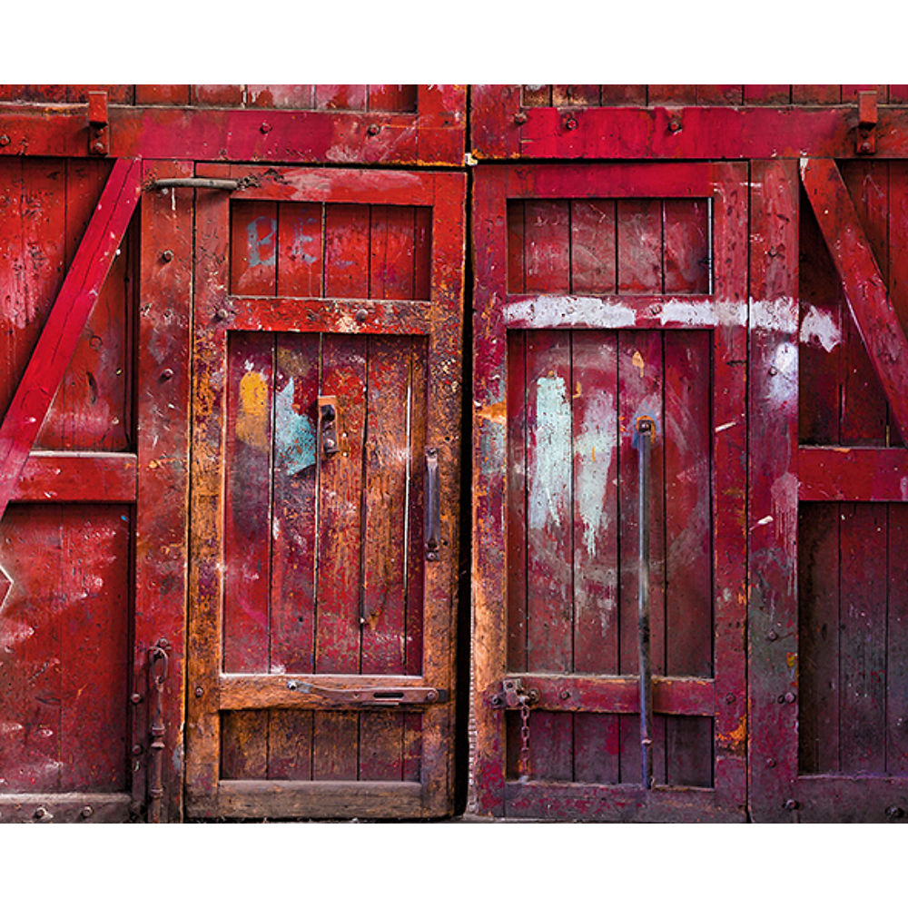 Click Props Backdrops Red Barn Door Backdrop 8 X 9 8 Mp568