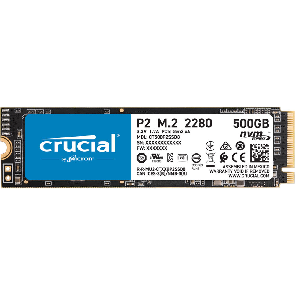 Crucial 500GB P2 NVMe PCIe M.2 Internal 