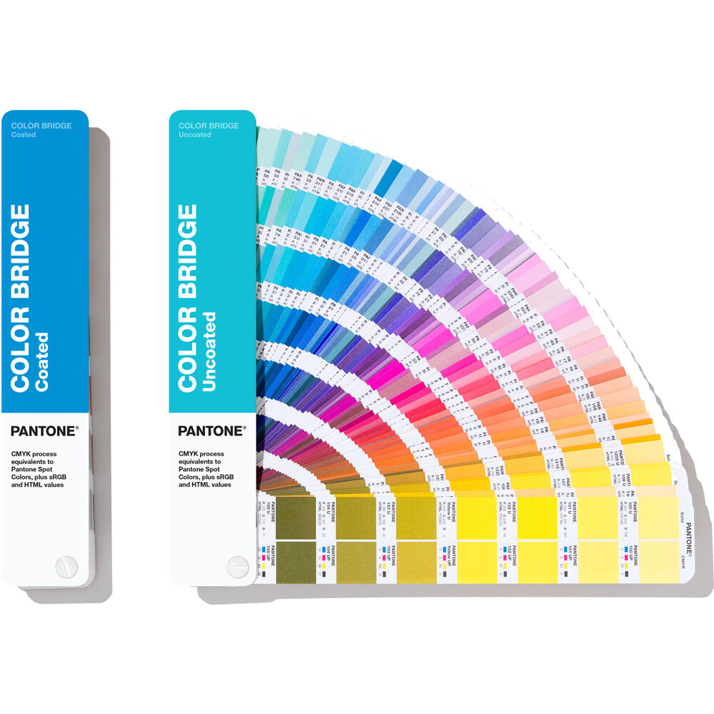 pantone coated and uncoated color bridge guide set gp6102a b h pms 7472 7404 c