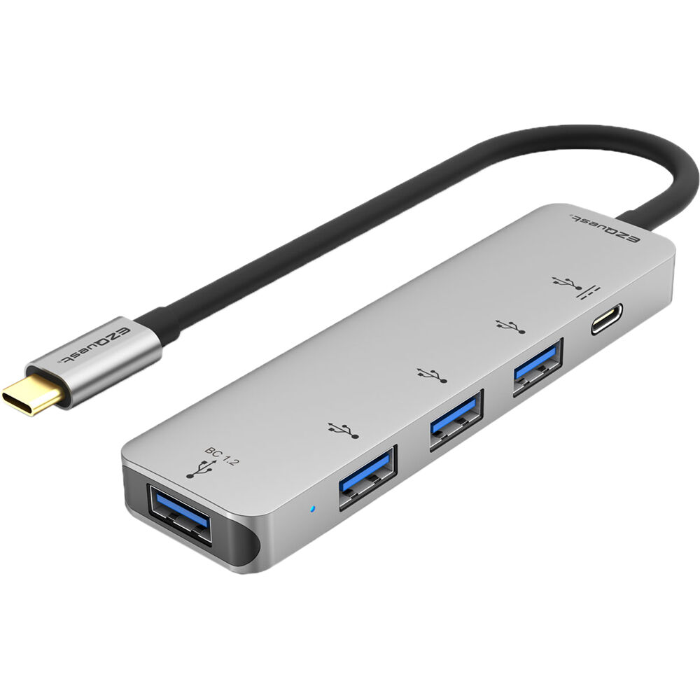 Ezquest 4 Port Usb 3 0 Hub Adapter With Usb Type C Pd 3 0 X40024