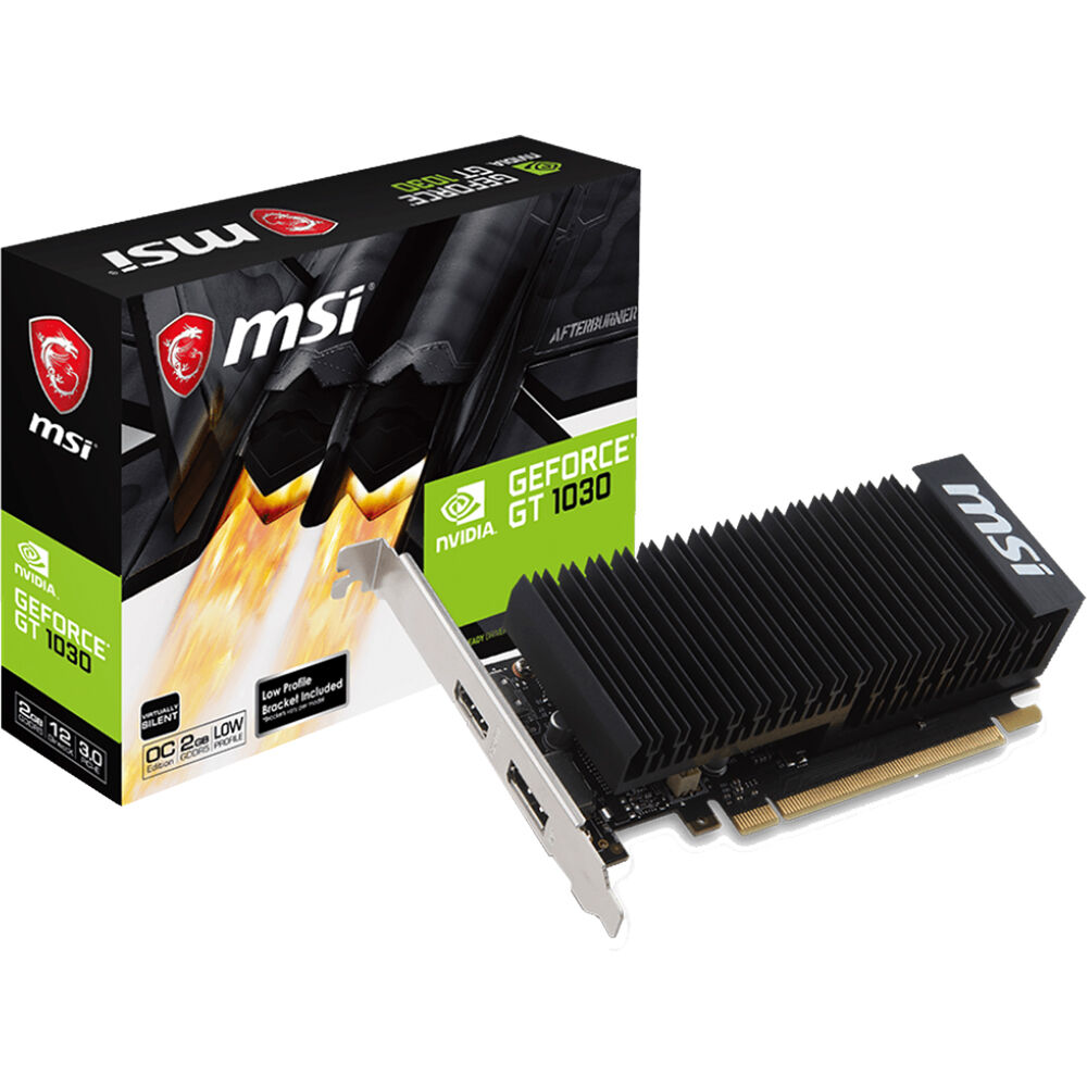 Msi Geforce Gt 1030 2gh Lp Oc Graphics Card G10302hpc B H Photo