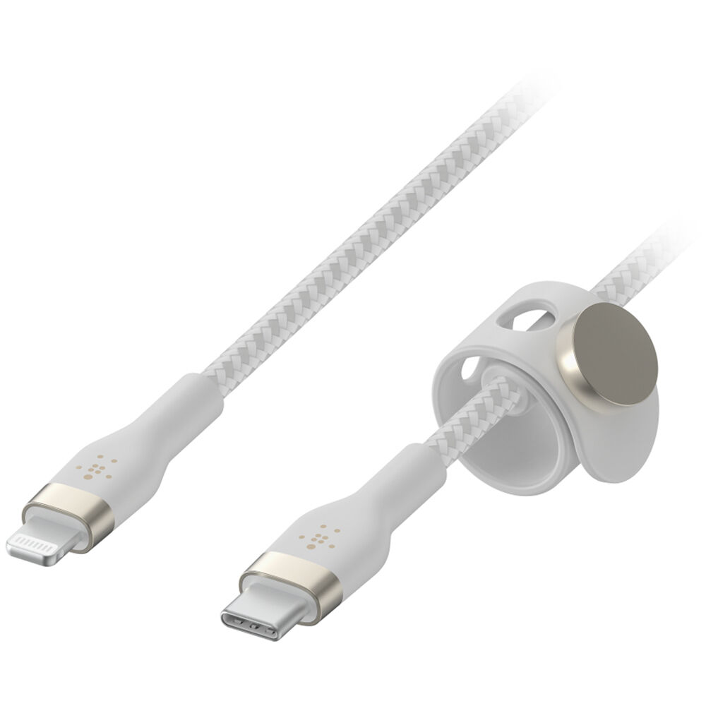 Photo 1 of Belkin BOOST CHARGE PRO Flex USB-C to Lightning Male Cable (6.6', White)