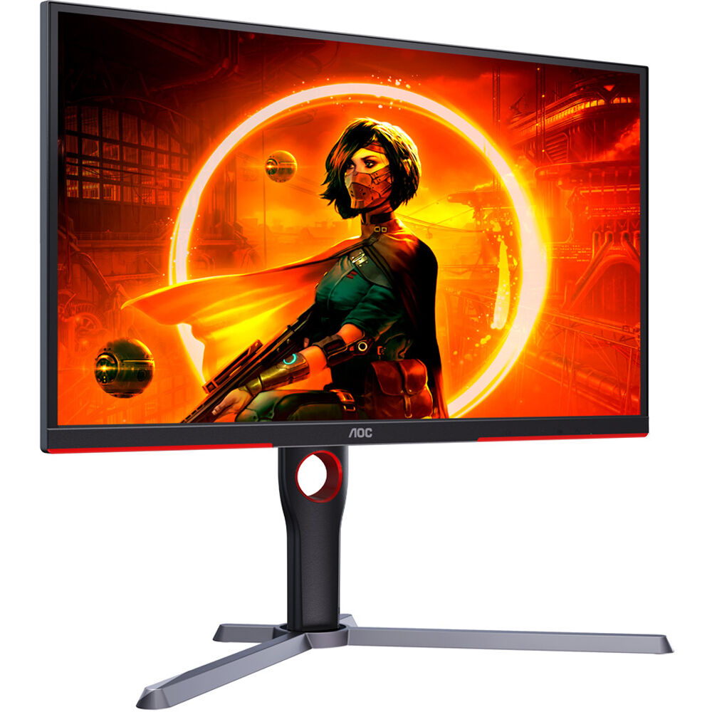 Photo 1 of **SEE NOTES/FOR PARTS**
AOC CQ27G3Z 27" Curved Gaming Monitor, QHD 2K 2560x1440, 1000R VA, 240Hz 0.5ms, FreeSync Premium, Height Adjustable Stand, Xbox PS5 Switch, 3-Year Zero-Bright-dot,Black
