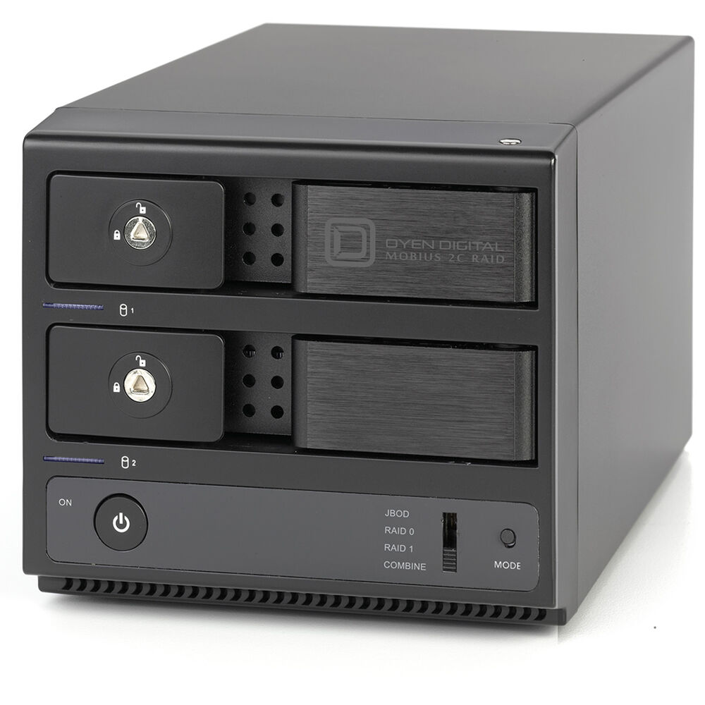 Photo 1 of ***MISSING PARTS READ NOTES***Oyen Digital Mobius 2C 40TB 2-Bay USB 3.2 Gen 2 RAID Array (2 x 20TB HDDs)