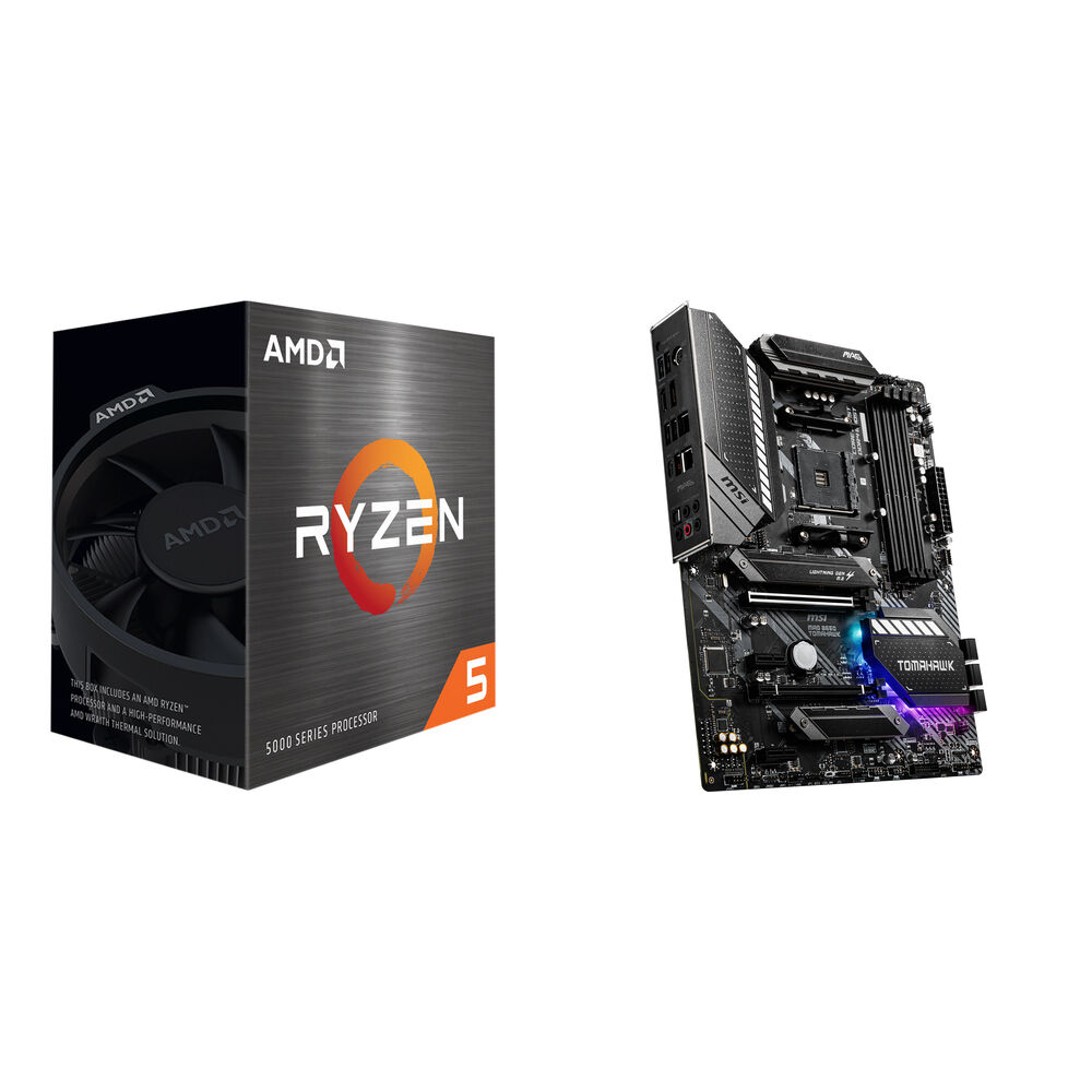 Photo 1 of AMD Ryzen 5 5600X 3.7 GHz Six-Core AM4 Processor & MSI MAG B550 TOMAHAWK ATX Motherboard Kit