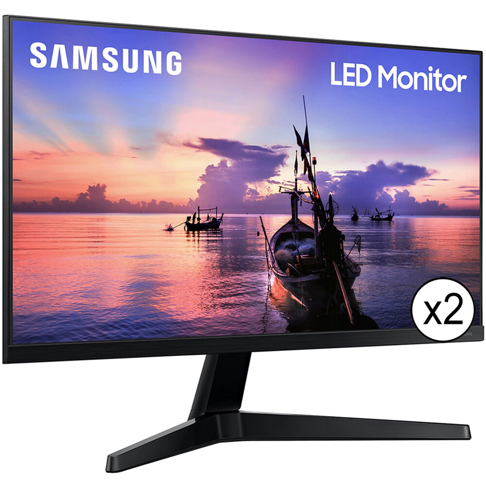 Photo 1 of Samsung LF22T350FHNXZA 22" 16:9 FreeSync 75 Hz IPS Monitor Kit (2-Pack)