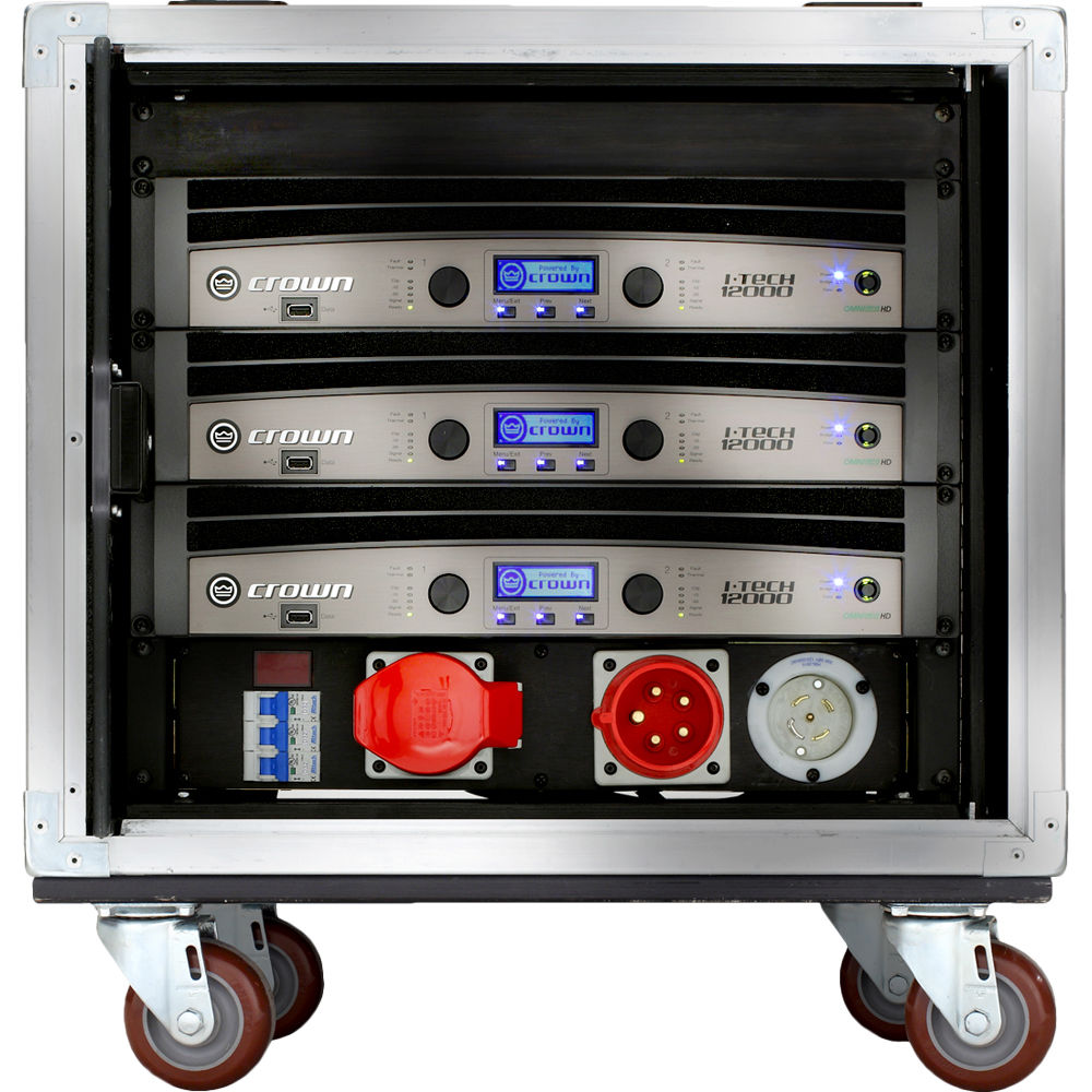 Crown Audio Vrack Amplification System Rack On Wheels Vrack12kmx Crown Audio Vrack Amplification System