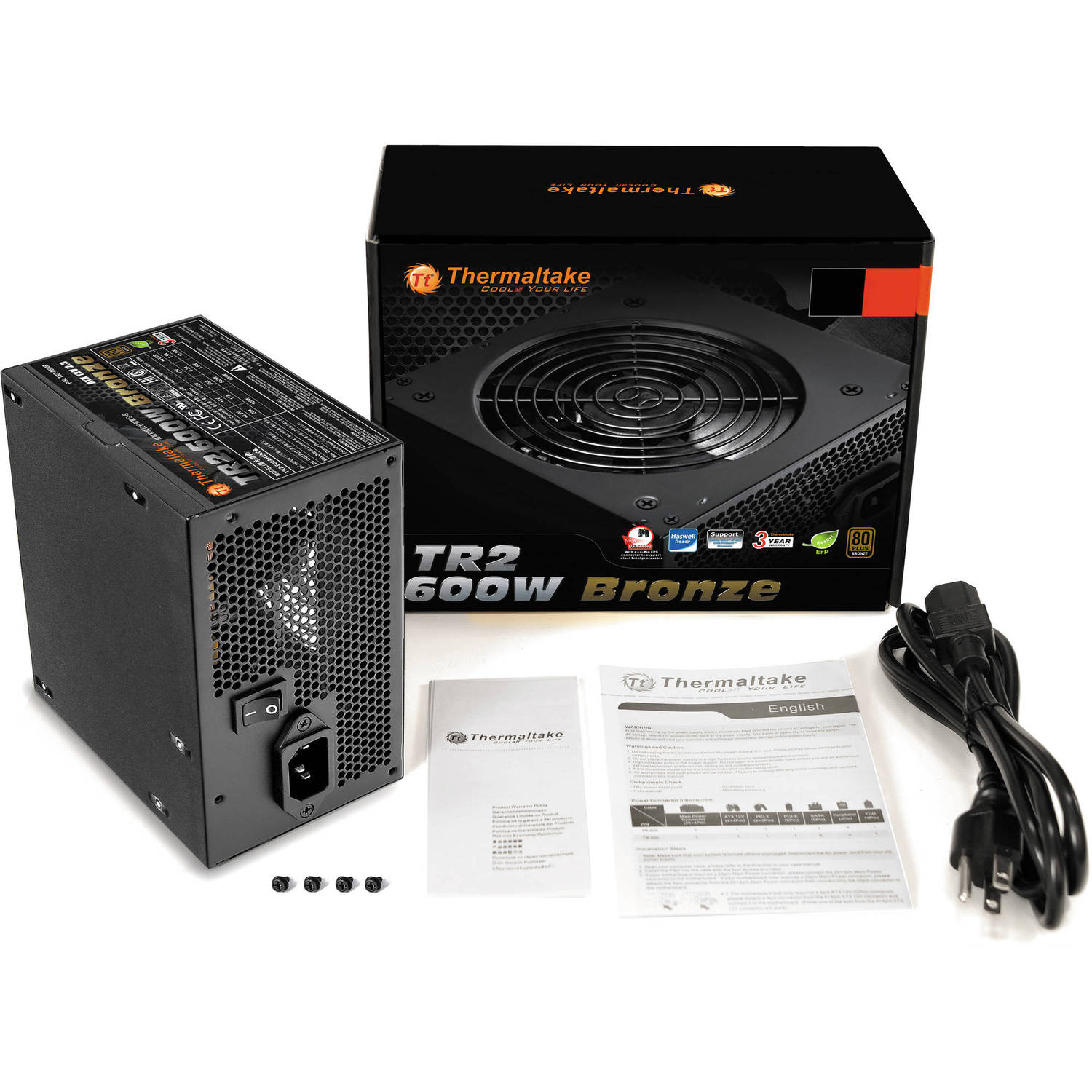 Thermaltake Tr2 600w Bronze Power Supply Ps Tr2 0600npcbus B B H