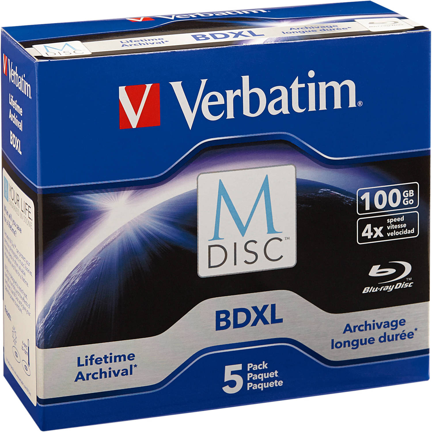 Verbatim M Disc xl 100gb 4x Blu Ray Discs 913 B H Photo Video