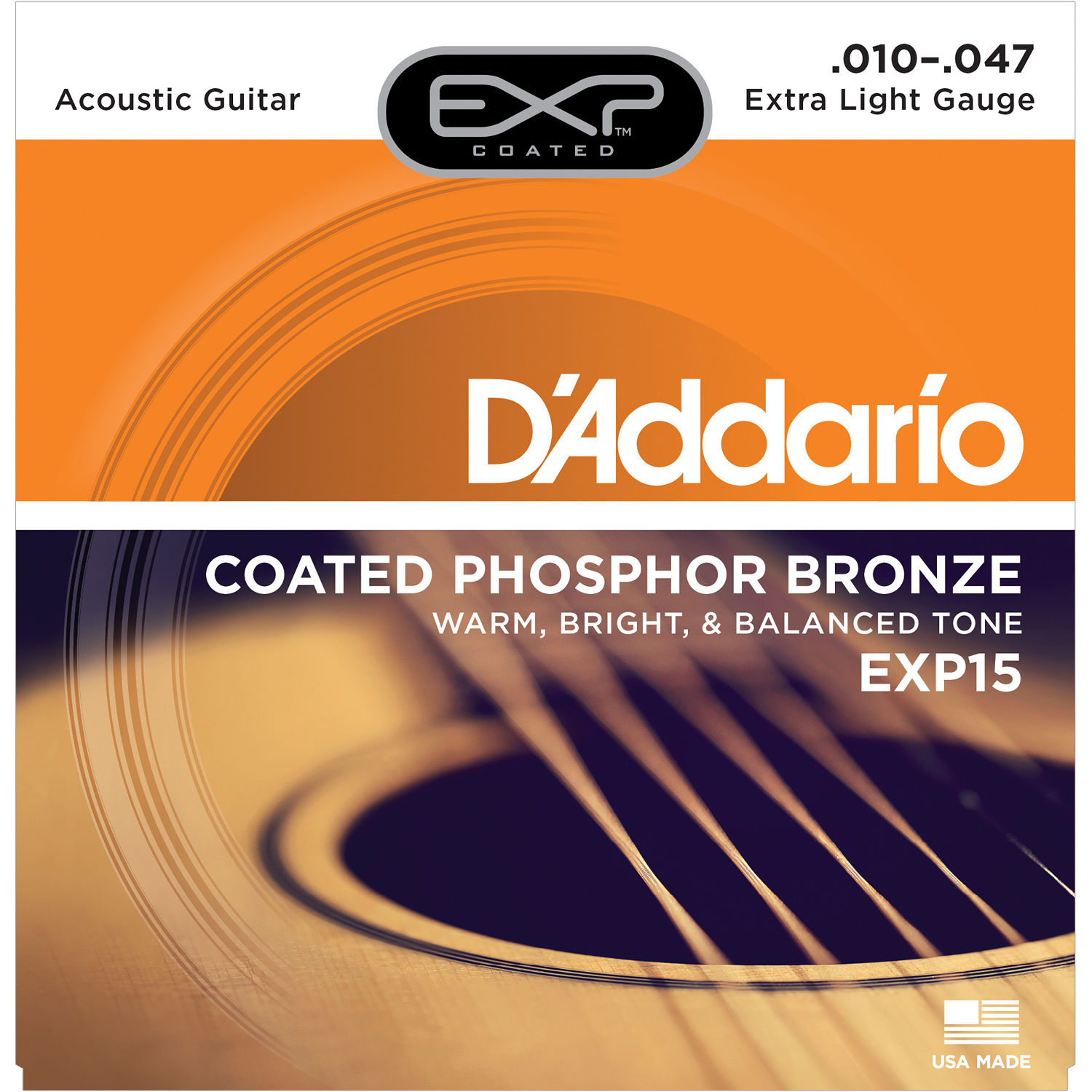 D Addario Exp15 Extra Light Coated Phosphor Bronze Acoustic D Addario Exp15 Extra Light Coated