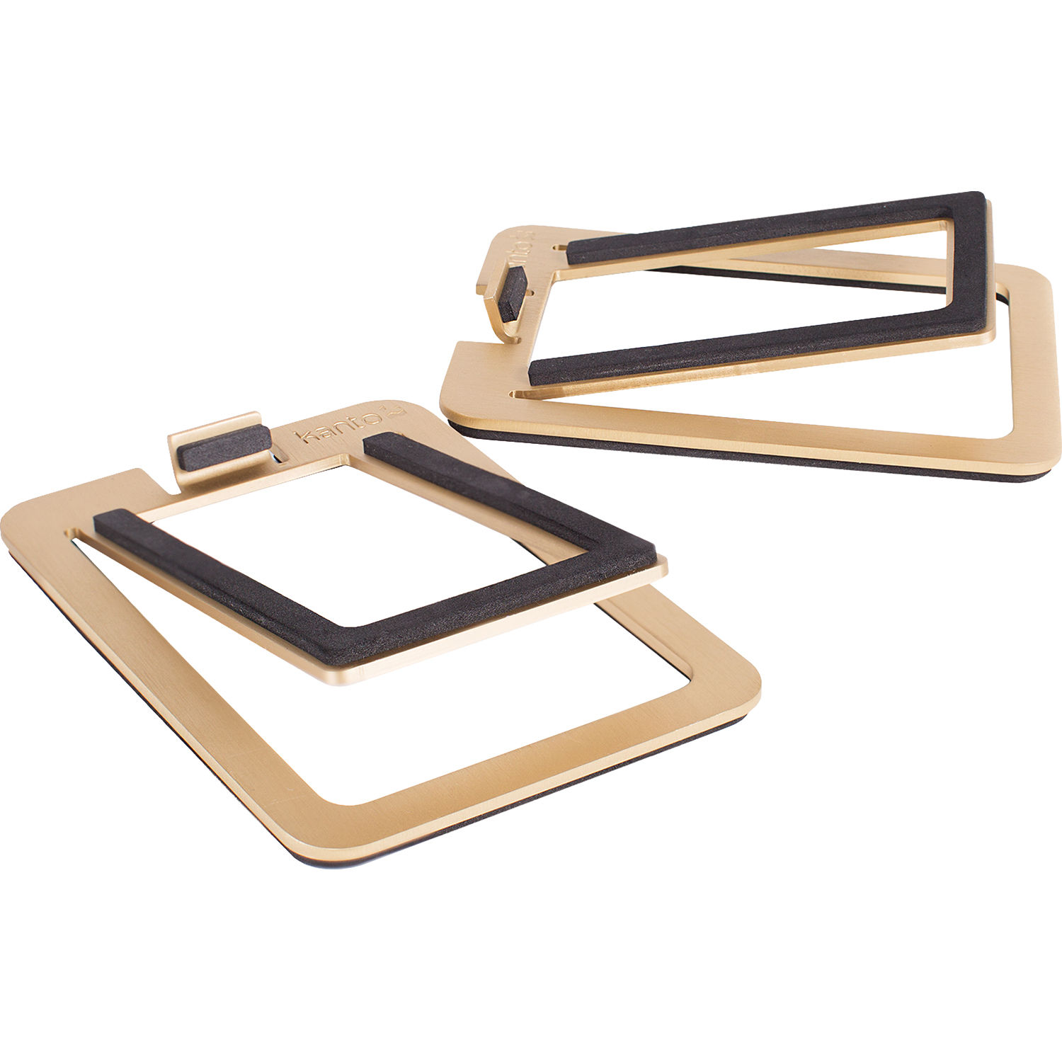 Kanto Living S2 Desktop Speaker Stands Pair Brass S2br B H