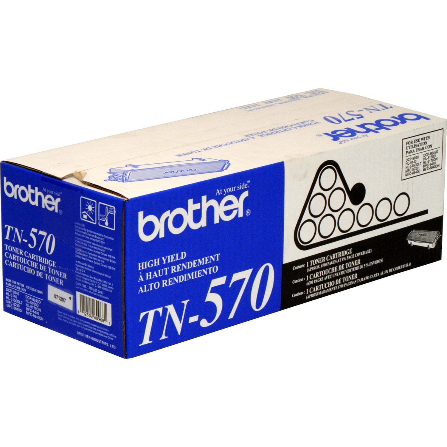 Brother TN-570 Toner Cartridge Black in Retail Packaging
