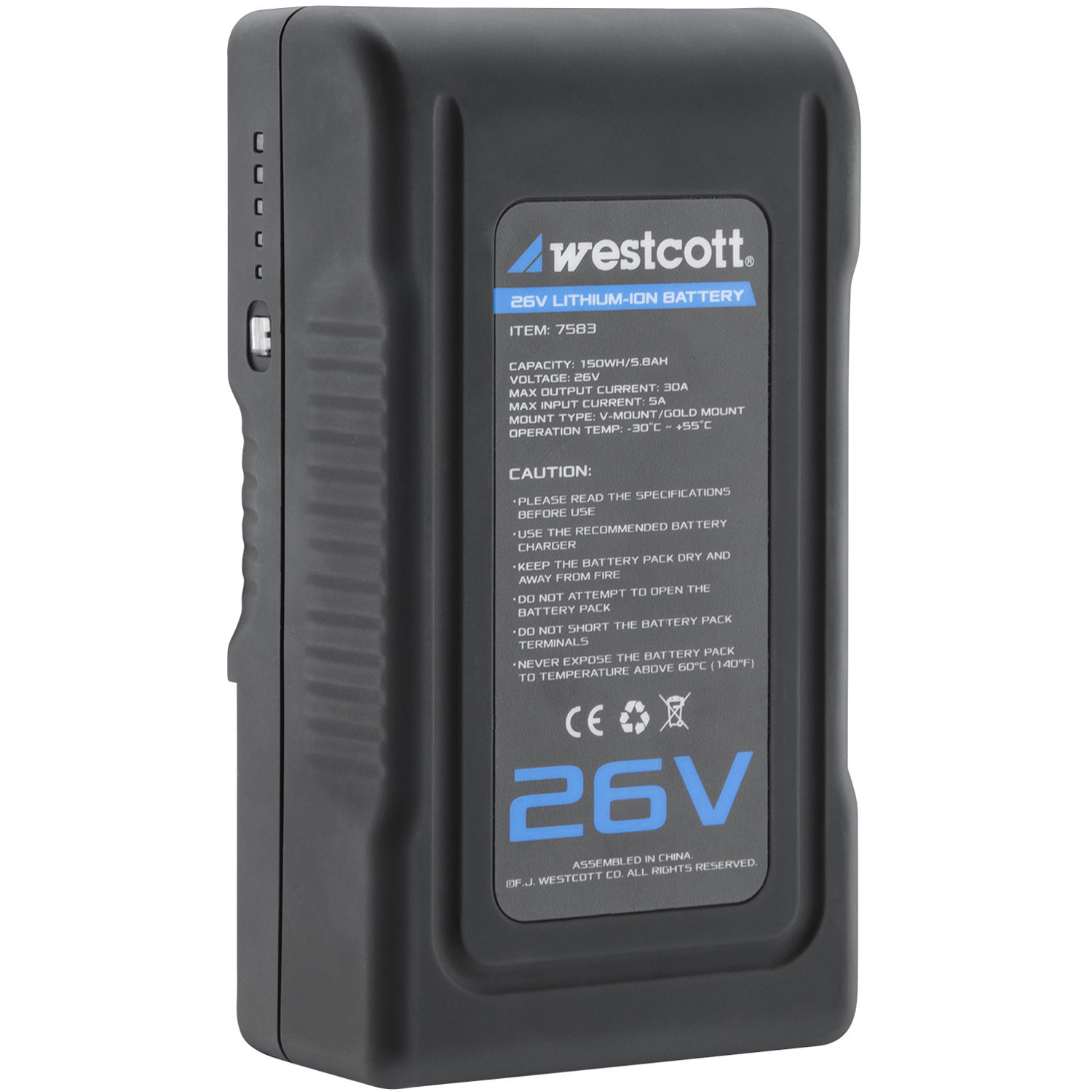 Westcott 26v Lithium Ion Battery For Flex Cine Mats 7583 B H