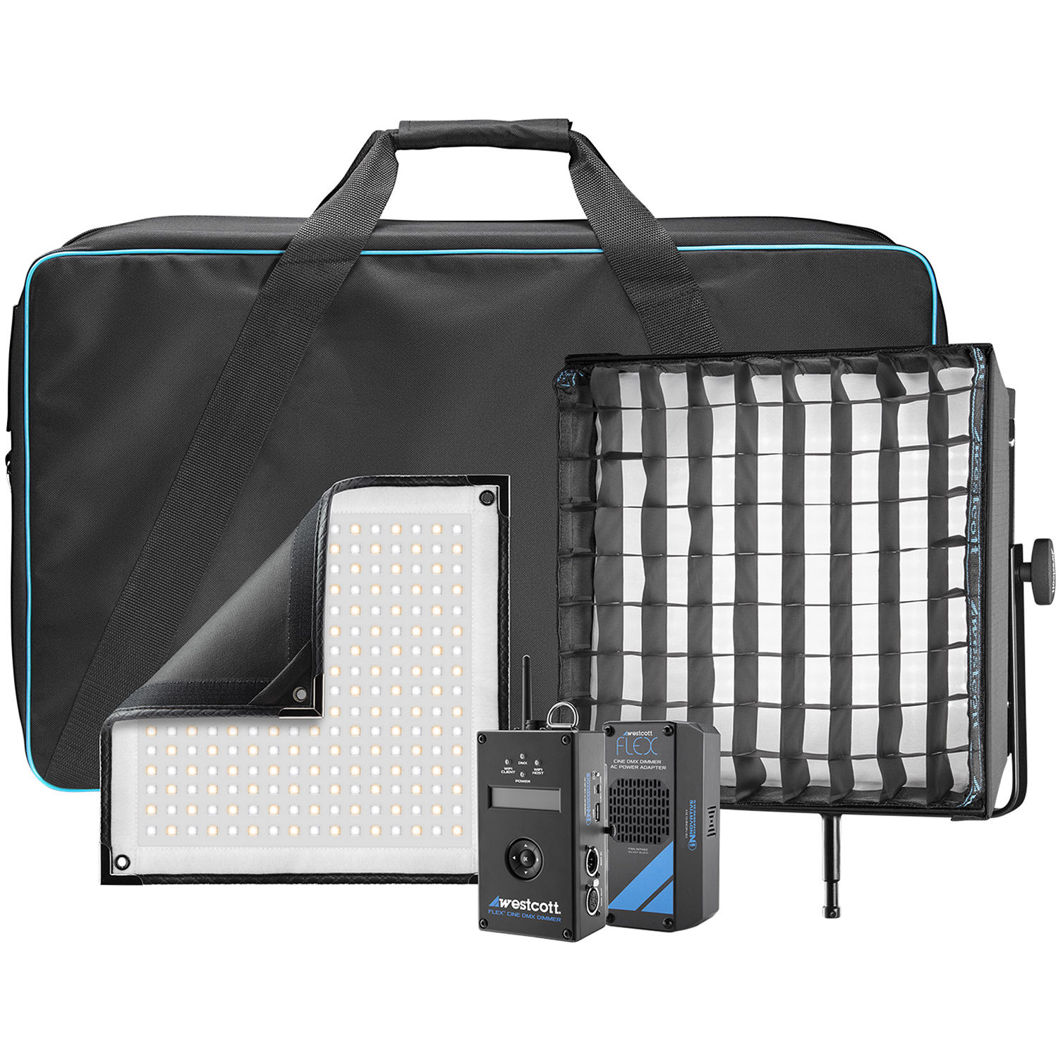 1 x 1 Westcott Flex Cine DMX Bi-Color 2-Light Gear Kit