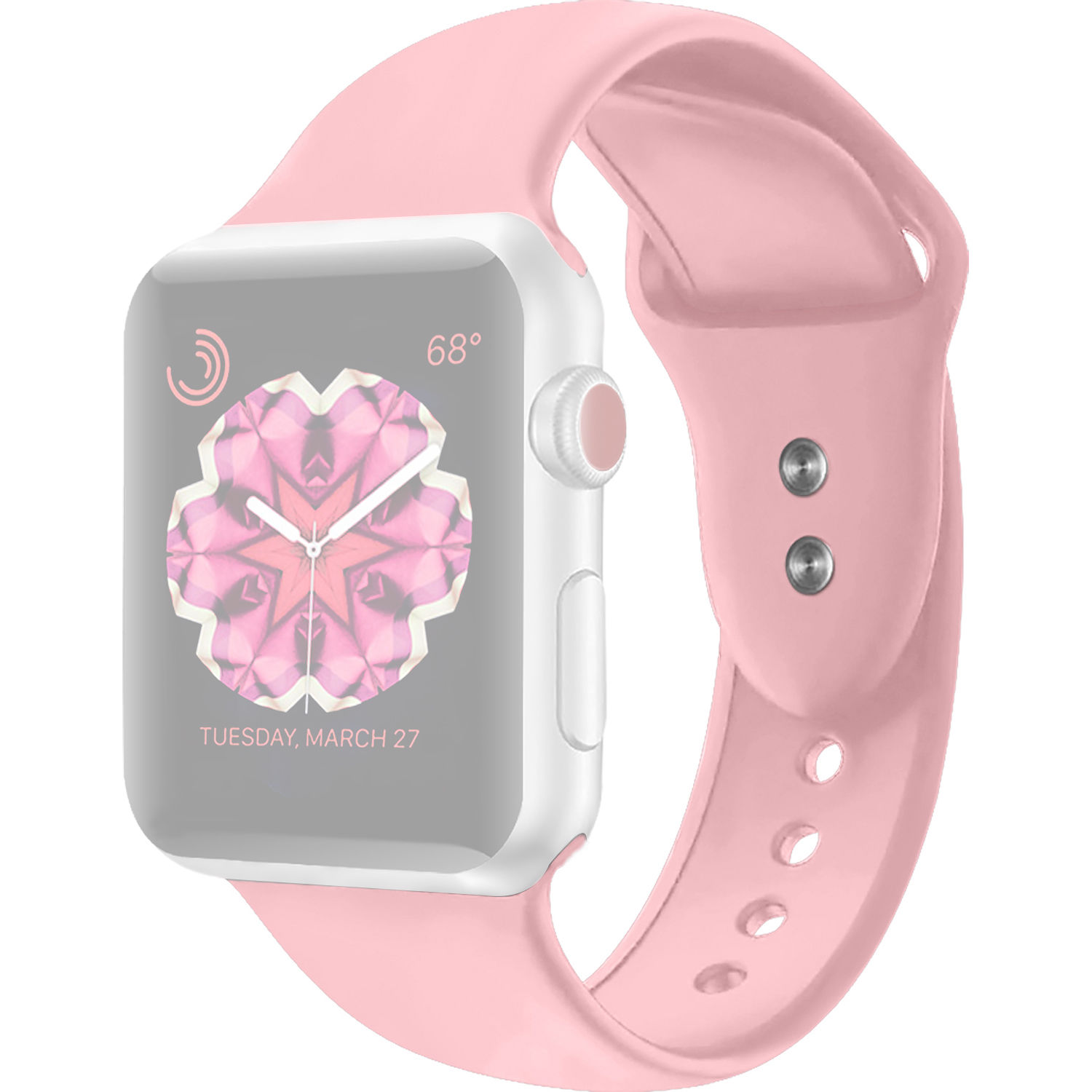 pink band apple watch