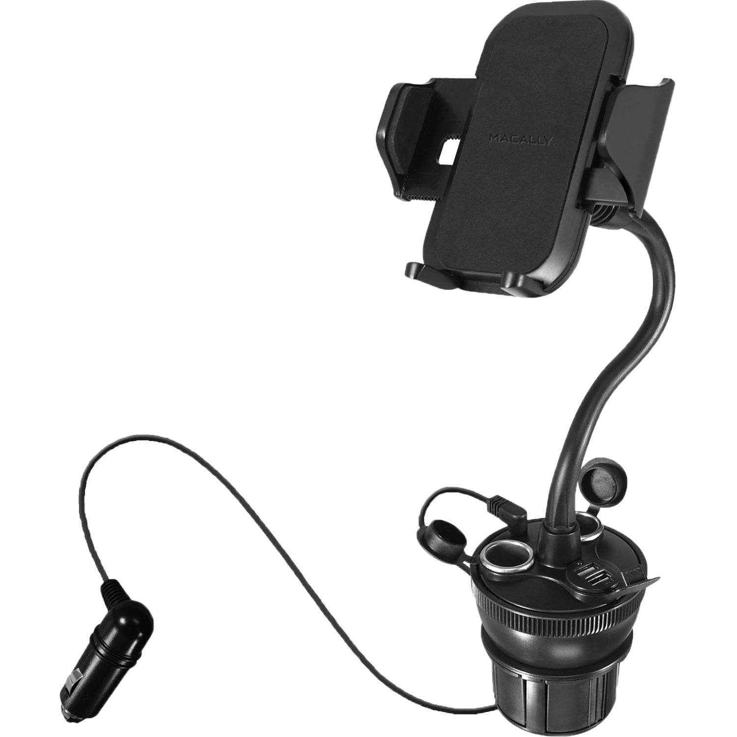 Macally Car Cup Holder Mount With 2 Usb Ports 2 Mcuppower