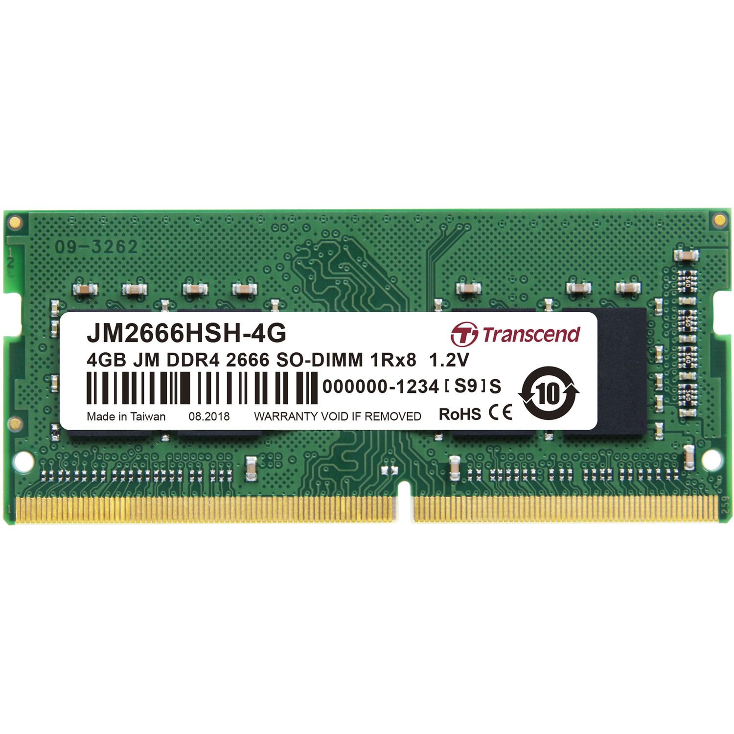 Transcend 4gb Jetram Ddr4 2666 Mhz Cl19 So Dimm Jm2666hsd 4g B H