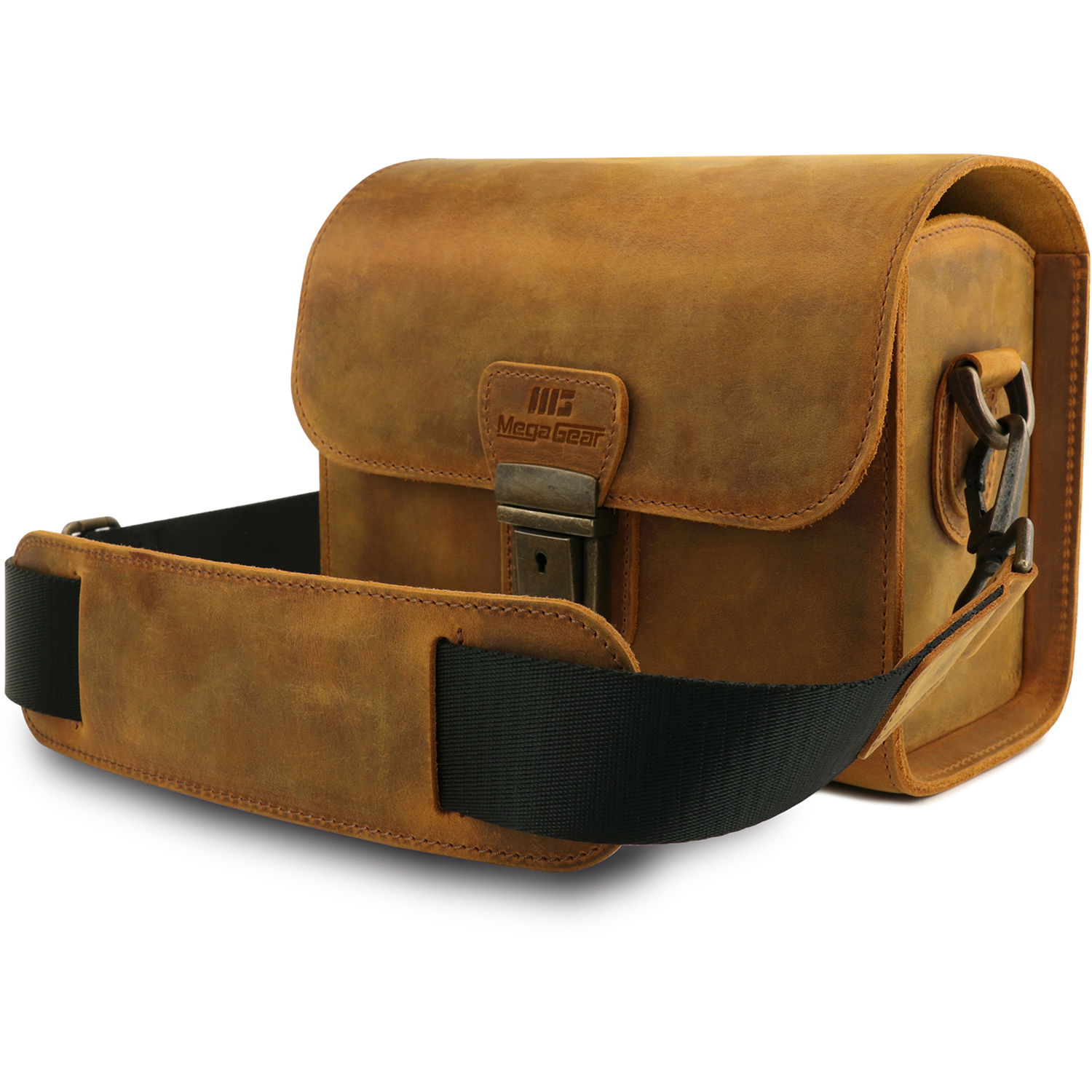 camel leather messenger bag