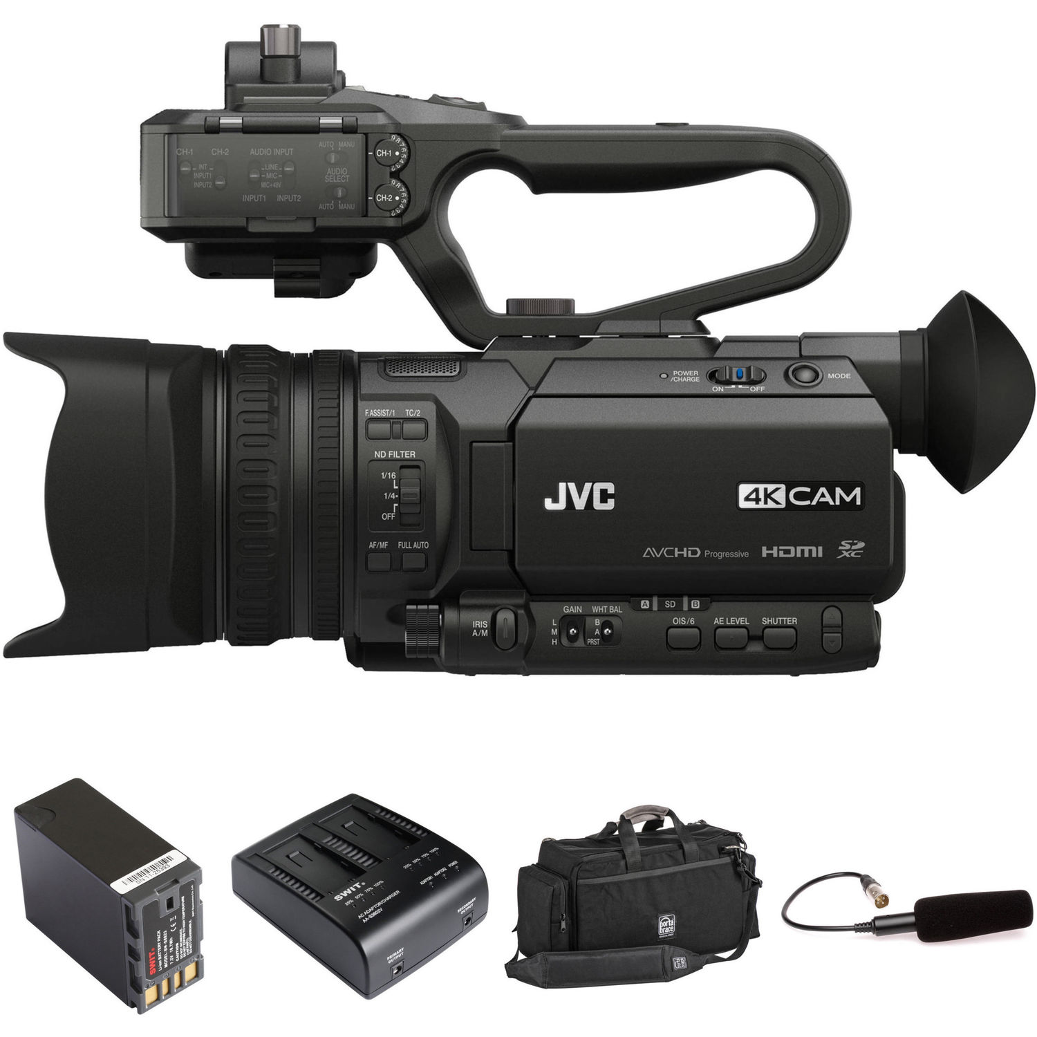 Jvc Gy Hm170ua 4kcam Compact Professional Camcorder Gy Hm170ua
